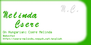 melinda csere business card